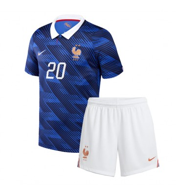 Frankrig Desire Doue #20 Hjemmebanetrøje Børn VM 2026 Kortærmet (+ Korte bukser)